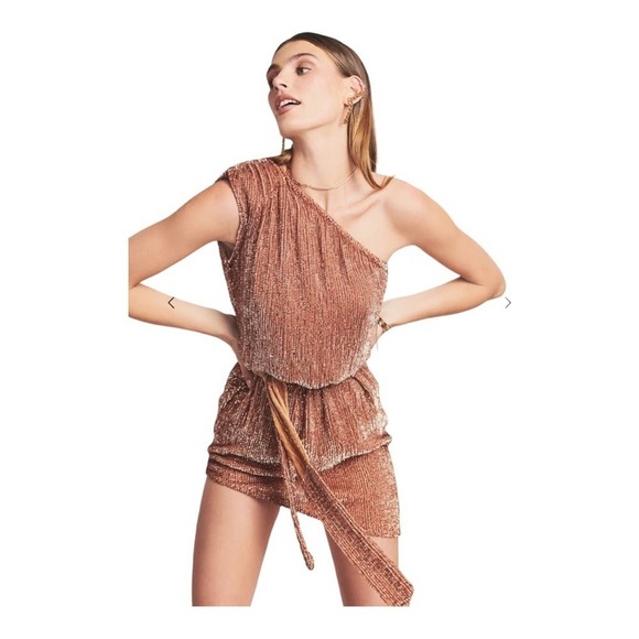 Retrofete ELLA SEQUIN ONE SHOULDER SEQUIN DRESS IN BRONZE - Picture 13 of 14
